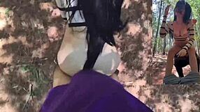 Sexy Mexican Karol Smith fucks fan in forest and cums inside!