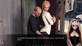 Nasty old dude gropes Jessica O'Neil in outdoor setting