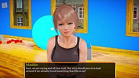 Adult visual novel with interactive gameplay