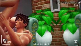 3D gay porn with The Sims 4. Orgy with lots of cum