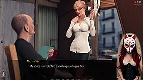 Nasty old dude gropes young Jessica in see-through corset outdoors