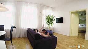 Crystal Greenvelle gives blowjob to dude in POV, satisfying his long-term dream on Beauty4K