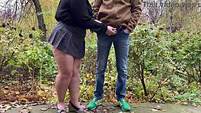 A mature couple’s fetish: a chubby MILF with a short skirt while I urinate