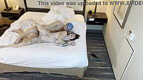 this petite tattooed beauty is getting fucked sideways, so hot!