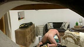 A peeping tom watches gay fucking unfold