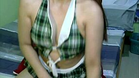 asian girl engaging in chatsex on webcam