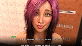 Horny hentai gameplay with mommy and bikini