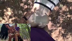 Sexy Mexican Karol Smith fucks fan in forest and cums inside!