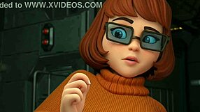 velma from scooby doo in wild cartoon action