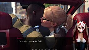 Nasty old dude gropes young Jessica in see-through corset outdoors