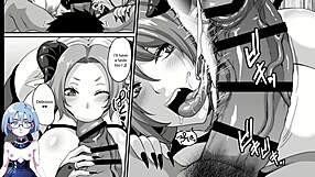 Animated hentai with seductive angels and demons