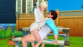 Cartoon stepbrother gets huge cock in ass for fun