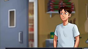 Ecchi anime cartoon with PC gameplay Summertime Saga 163