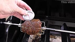 kiwi milf amateur undergoes temperature check with probe after inspection