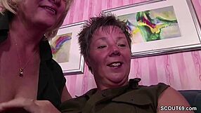 German husband gets to FUCK his wife and her friend hard!