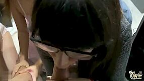 Latina Emo SURPRISES Neighbor SUCKING Dick And EATING Semen!