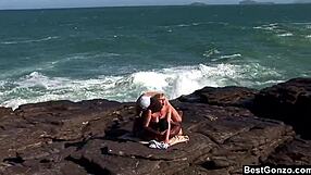 ocean threesome for busty blonde tarra white with big cocks