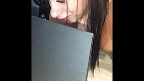 Lenev8, famous cam girl shows off her piercing skills
