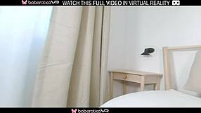 i passionately play with dildo on bed in vr, feeling every thrust