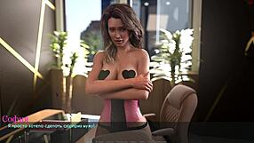 Big tits bouncing while being fucked on a desk in the office