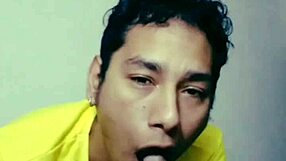 i'm enjoying this hairy macho guy's delicious cock with some sloppy blowjobs, ahh so good!