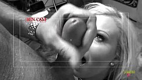 Beautiful blonde enjoys hardcore group sex with anal and cum on her tits