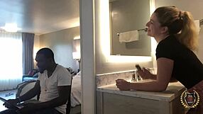 abby adams enjoys a facial from rome major in the bathroom