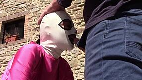 Laura on Heels Outdoor Blowjob with Oral Creampie