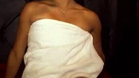 Beautiful wife with tattoos having sex with her husband in a homemade video