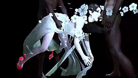 Two BBC Fuck Bigboobs Chick In 3D