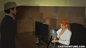Busty 3D Secretary Sucks And Fucks At The Office