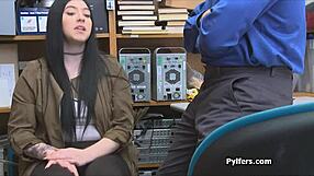 Amateur with curves gets punished for taking underwear in garage with spy cam