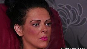 So, this foxy peach got a massive cumshot on her face, swallowed it all