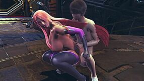 makai kishi from taimanin asagi 3 fucks tight pussy in spooning pose