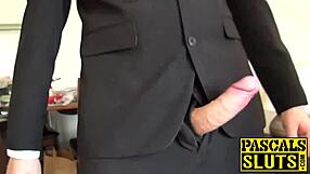 Hot blonde Ashley Rider gets tight cunt destroyed by deepthroat and spanking