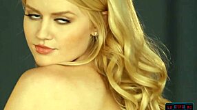 Curvy blonde milf Anna Sophia Berglund poses sexy in heels