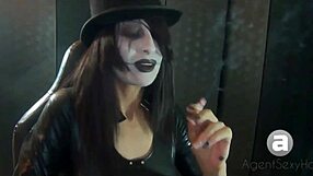 Goth Babe Smoking Seductively!