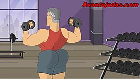 Cartoon Gay O Coroa Da Academia in Raw Intense Action.