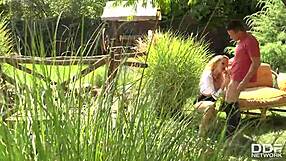 Amber Jayne gets cum on shaved pussy