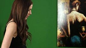 the wacky looker in a blowbang swallows all the cum on her face