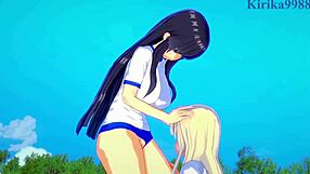 Watch Yomi, Ikaruga, And Katsuragi In Intense Lesbian Tit Play!