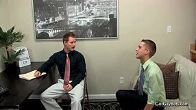 Dylan Chambers Fucking and Sucking Hot Gay Boys in Office