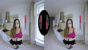 In my Latin VR, I lick her pussy and she rides me cowgirl while blowing.