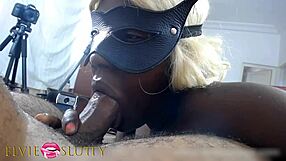 amazing ebony girl with amazing lips giving an amazing sloppy blowjob for almost 2 hours part 1