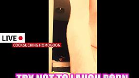 Try Not To Laugh Porn Featuring Silly Cocksucking Homogoon Action