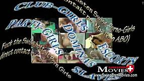 Mai is a slut who performs deepthroat blowjob on two leather cocks in a group sex scene