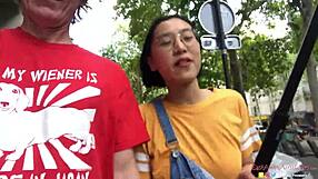 June Liu is a Chinese beauty who gets a creampie from an American stud