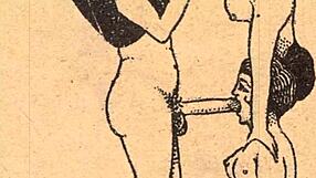 The erotic alphabet in cartoon style