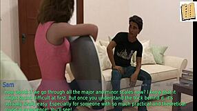 a wife and stepmother in episode 30 play a game at home