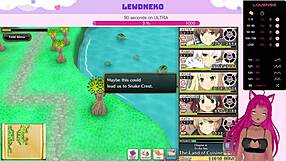 Vtuber Lewdneko Plays Evenicle, Showing Off Her Huge Tits - Part 18